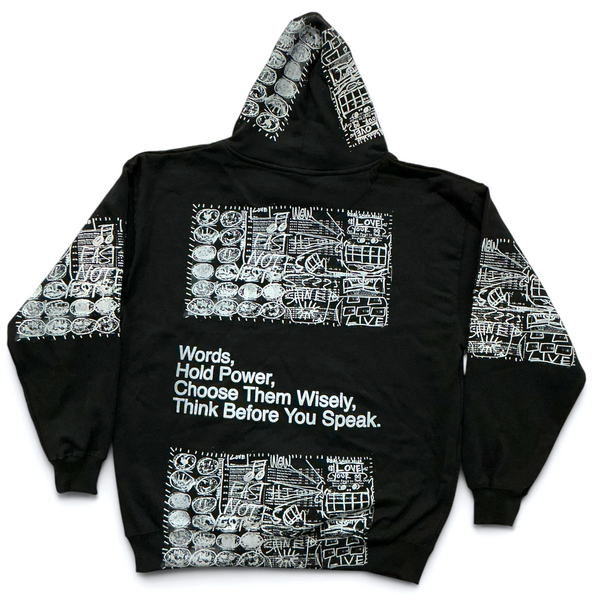 Words Hold Power Hoodie (Size Large)