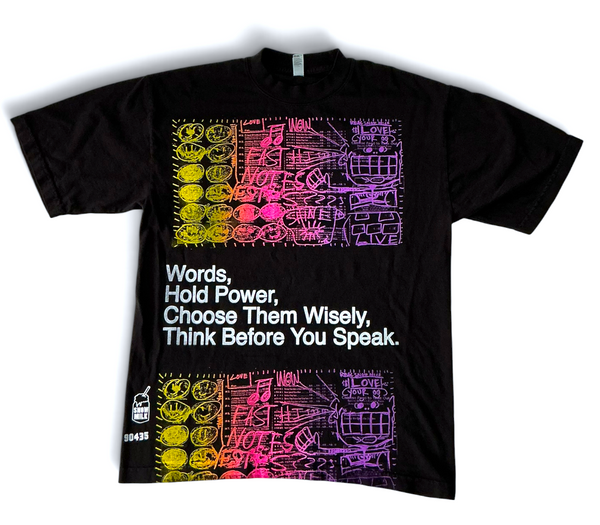 Words Hold Power 6.5 oz Tee (Size Small)