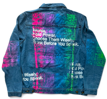 Load image into Gallery viewer, Words Hold Power Denim Jacket (Size Medium)
