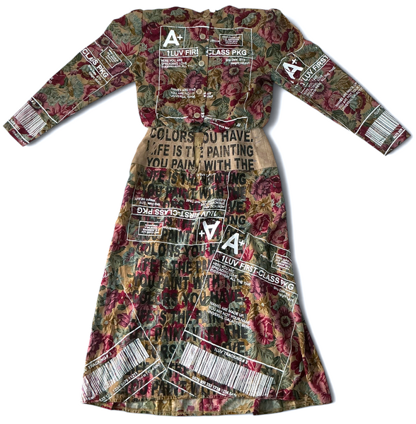 The Positive Shipping Label Dress (Size 4)