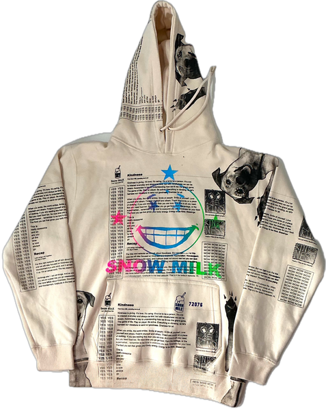 Snow Milk Kindness Hoodie (Size Medium)