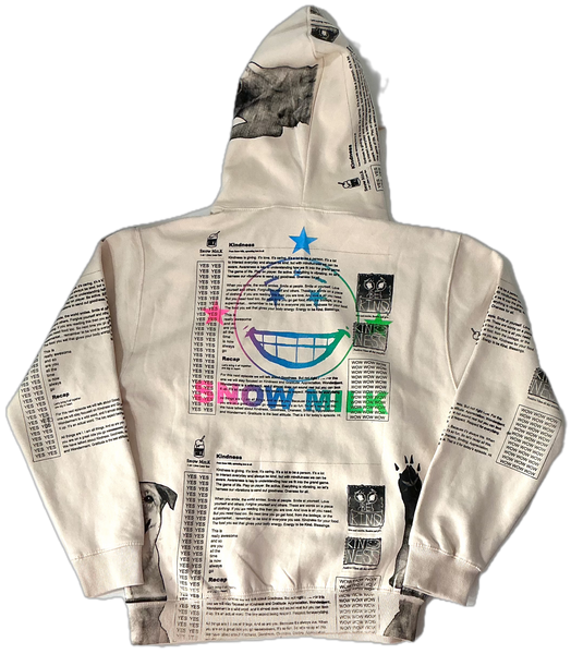Snow Milk Kindness Hoodie (Size Medium)
