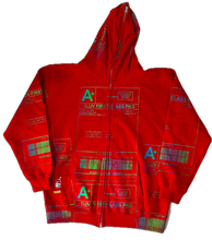 Load image into Gallery viewer, Positive Shipping Label Zip Up Hoodie (Size Large)
