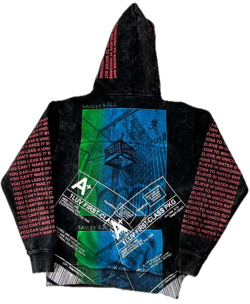 Unicorns To Water Zip Up Hoodie (Size Small)