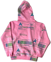 Load image into Gallery viewer, Positive Shipping Label Hoodie (Size Small)
