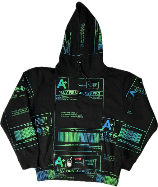 Positive Shipping Label Hoodie (Size Medium)