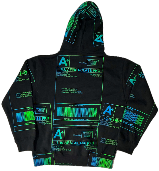 Positive Shipping Label Hoodie (Size Medium)