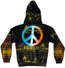 Load image into Gallery viewer, World Peace Bleached Hoodie (Size Small)
