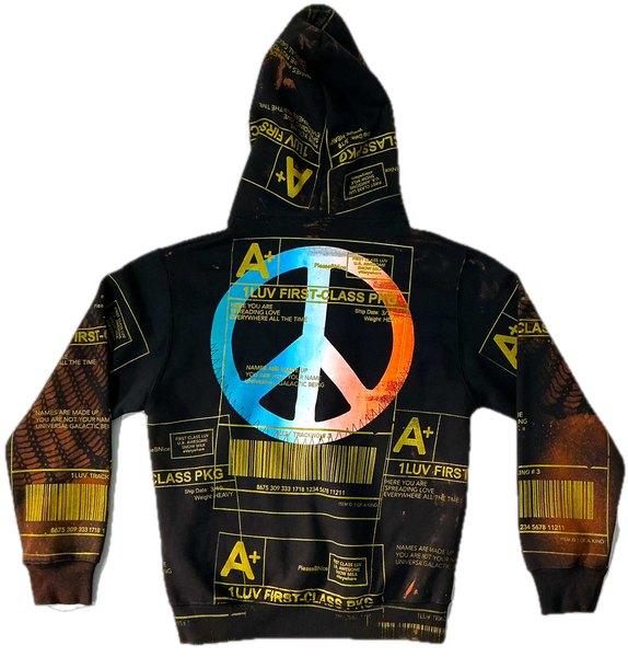 World Peace Bleached Hoodie (Size Small)