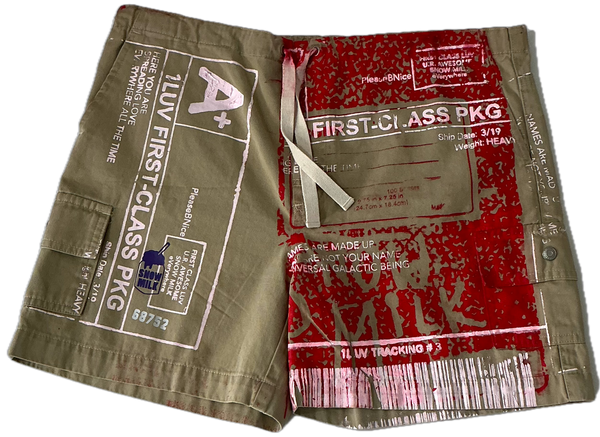 Composition Book Shorts (Size Women's 14)