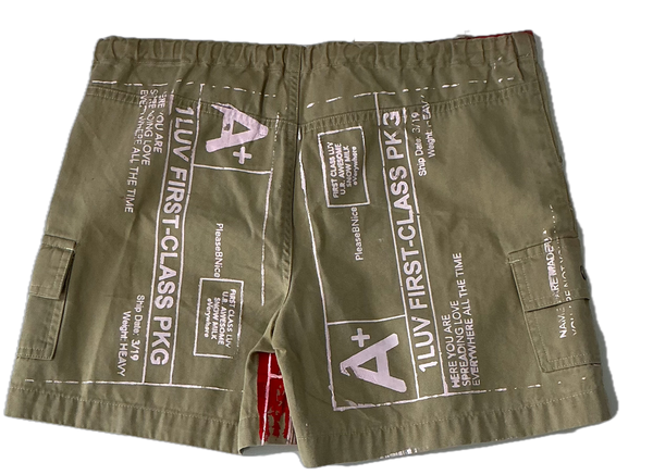 Composition Book Shorts (Size Women's 14)