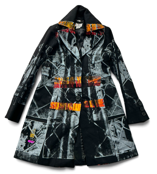 Stand Guard At The Gates Of Your Mind Overcoat (Size Women’s Medium)