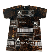 Load image into Gallery viewer, Positive Shipping Label Bleach Tee (Size Medium)
