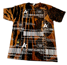 Load image into Gallery viewer, Positive Shipping Label Bleach Tee (Size Medium)
