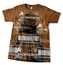 Load image into Gallery viewer, Positive Shipping Label Bleach Tee (Size Small)
