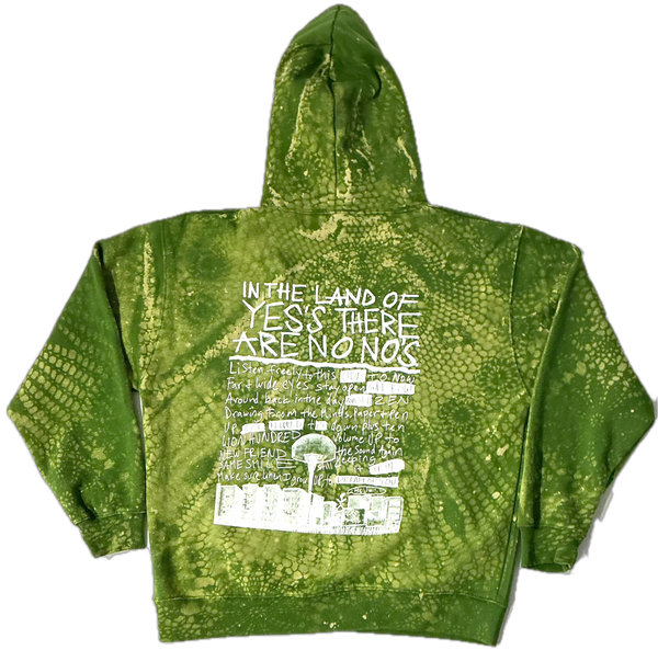 Team Yes Doily Bleached Hoodie (Size Large)