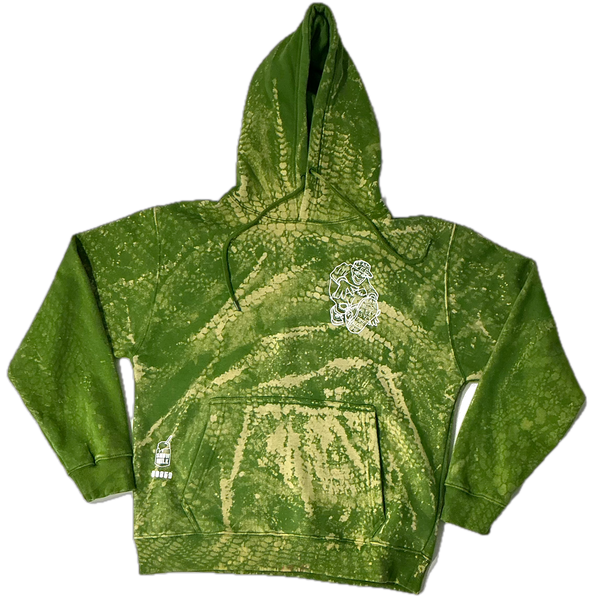 Team Yes Crochet Bleached Hoodie (Size Medium)