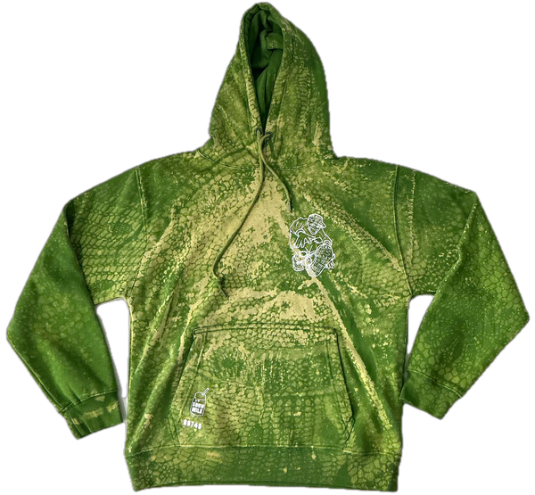 Team Yes Crochet Bleached Hoodie (Size Medium)