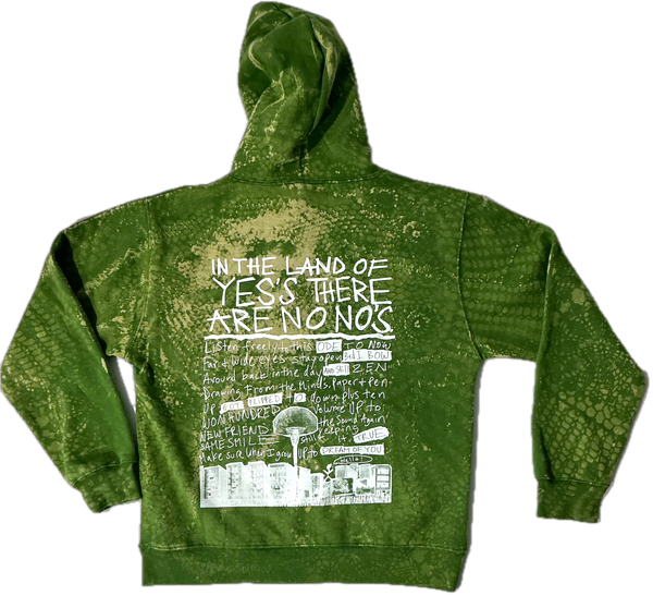 Team Yes Doily Bleached Hoodie (Size Medium)