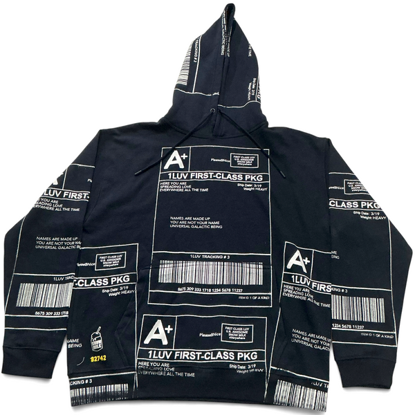 Positive Shipping Label Hoodie (Size XL)