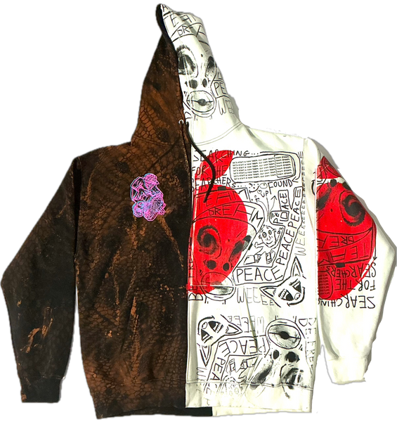 Team Yes Split Color Bleached Hoodie (Size 2XL)