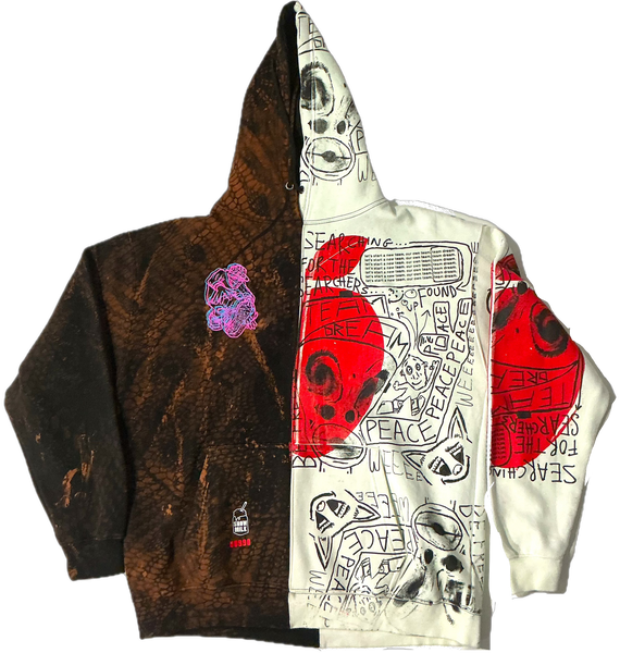 Team Yes Split Color Bleached Hoodie (Size 2XL)