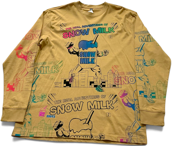 The Real Adventures Of Snow Milk Long Sleeve Tee (Size Medium)