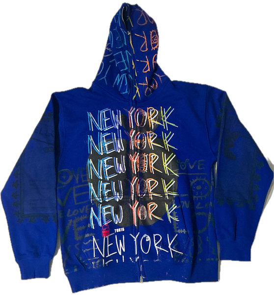 Big Apple Big Love Zip Up Hoodie (Size Medium)