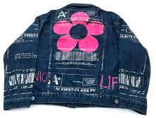 Load image into Gallery viewer, Positive Shipping Label Jean Jacket (Size XL)
