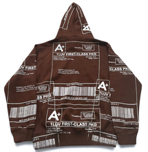 Load image into Gallery viewer, Positive Shipping Label Hoodie (Size Small)
