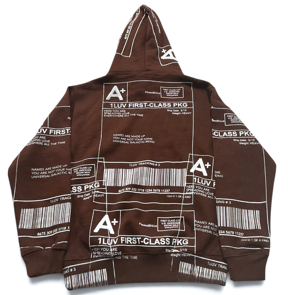 Positive Shipping Label Hoodie (Size Small)