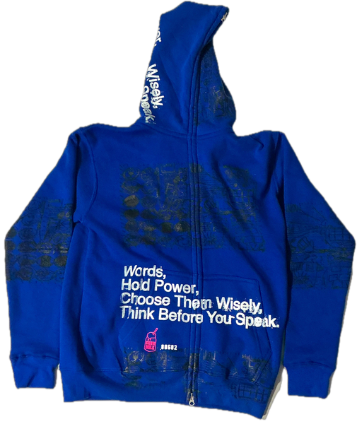 Words Hold Power Zip Up Hoodie (Size Small)