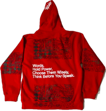 Load image into Gallery viewer, Words Hold Power Zip Up Hoodie (Size Medium)
