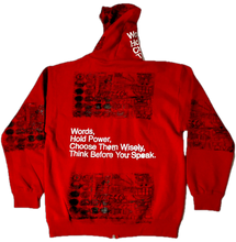 Load image into Gallery viewer, Words Hold Power Zip Up Hoodie (Size Large)

