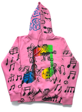 Load image into Gallery viewer, Music Notes Hoodie (Size Small)
