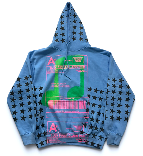 Positive Shipping Label Hoodie (Size Large)