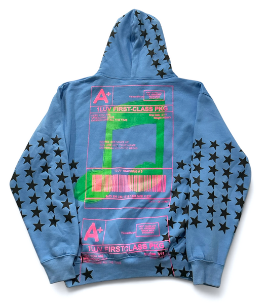Positive Shipping Label Hoodie (Size Large)