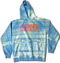 Load image into Gallery viewer, Life Is The Painting You Paint Doily Bleached Hoodie (Size Large)
