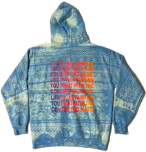 Load image into Gallery viewer, Life Is The Painting You Paint Doily Bleached Hoodie (Size Large)
