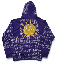 Load image into Gallery viewer, Optimism as A Way of Life Hoodie Tee (Size Medium)
