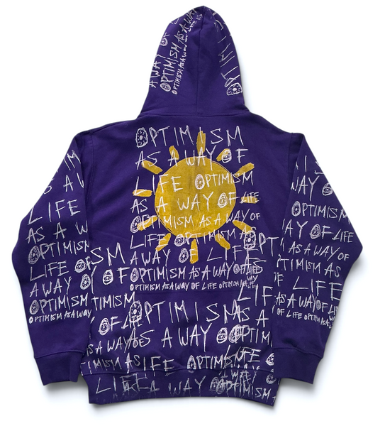 Optimism as A Way of Life Hoodie Tee (Size Medium)