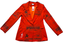 Load image into Gallery viewer, Positive Shipping Label Blazer (Size Women's Medium)
