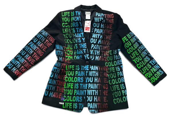 Life Is The Painting You Paint Blazer (Size Women’s 12)