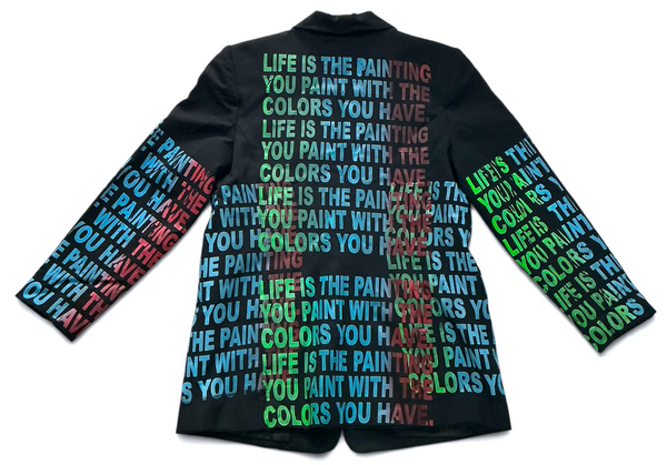 Life Is The Painting You Paint Blazer (Size Women’s 12)