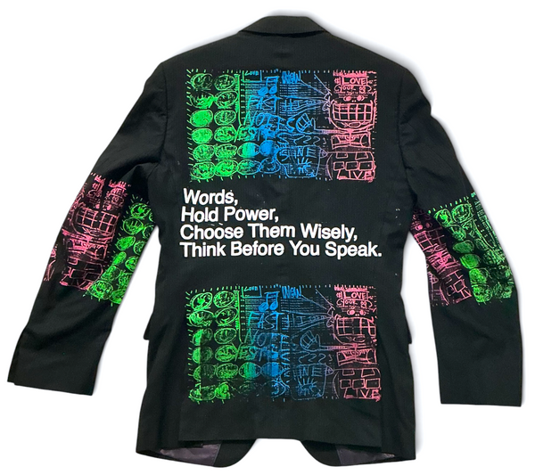 Words Hold Power Blazer (Size 36R)