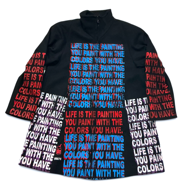 Life Is The Painting You Paint Overcoat (Size Women's 10)