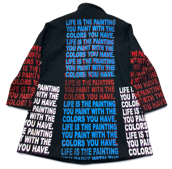 Life Is The Painting You Paint Overcoat (Size Women's 10)