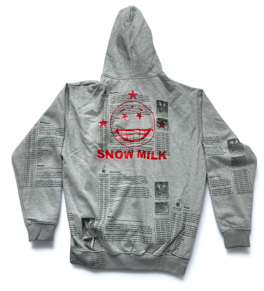 Snow Milk Kindness Zip Up Hoodie (Size 2XL)