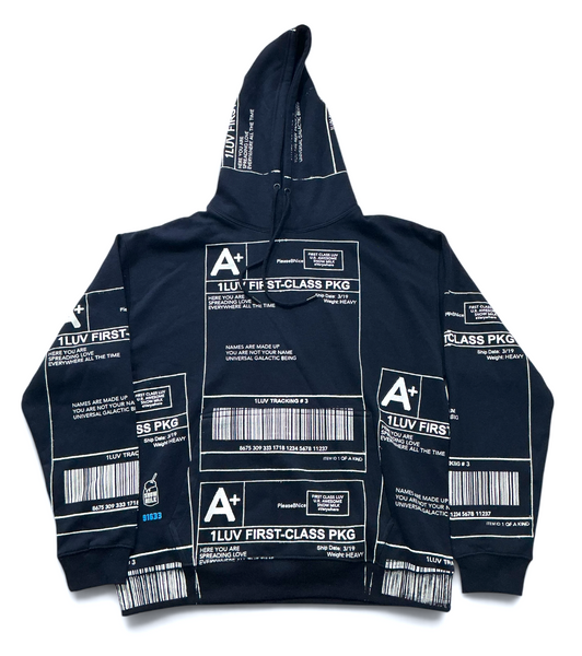 Positive Shipping Label Hoodie (Size XL)