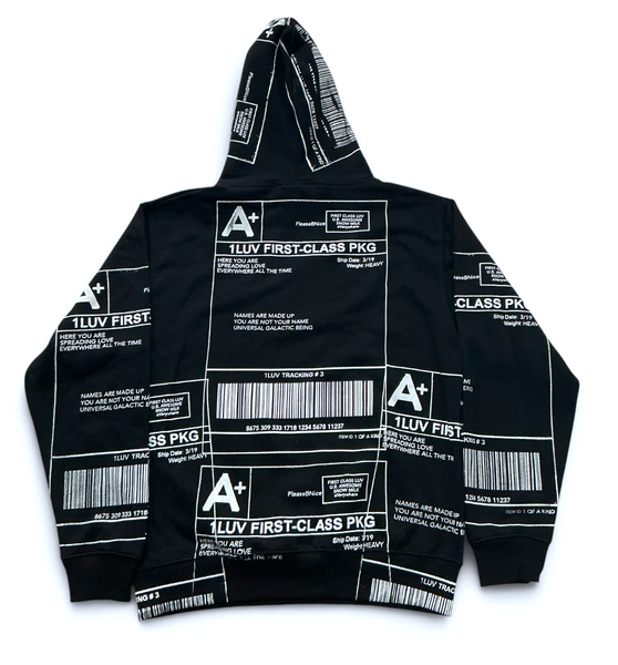 Positive Shipping Label Hoodie (Size Medium)